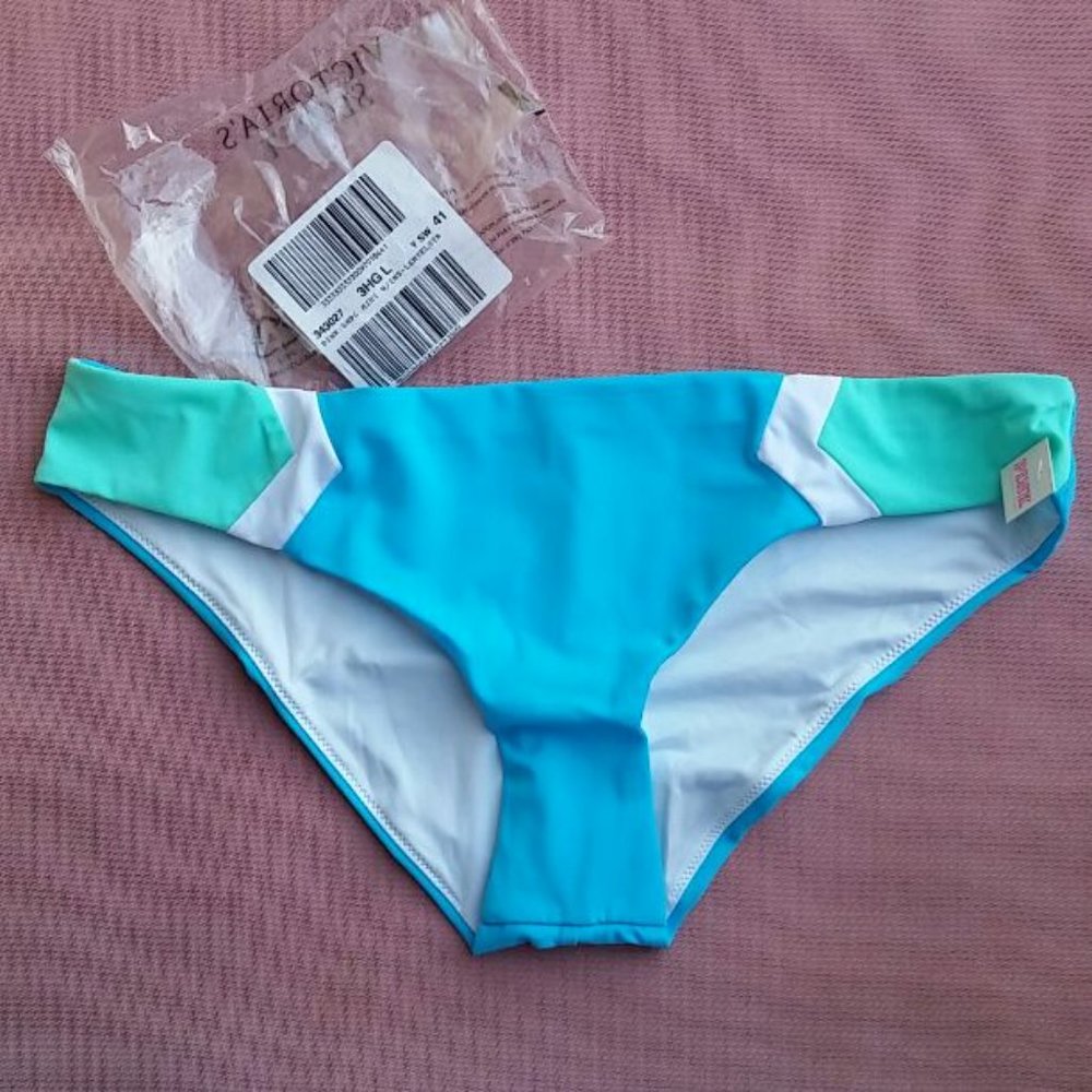 New VS PINK colorblock bikini bottoms